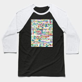 Watercolor stripe collage Baseball T-Shirt